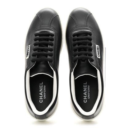 Chanel Calfskin CC Womens Sneakers 38 Black 2 of 10