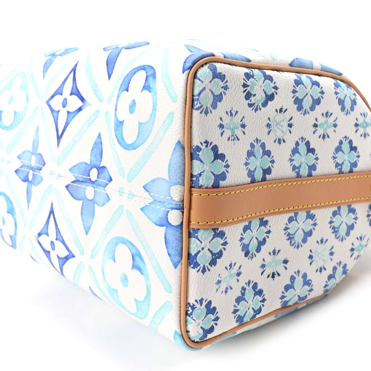 Louis Vuitton Monogram Tiles By The Pool Speedy Bandouliere 25 Lagoon Blue 8 of 8