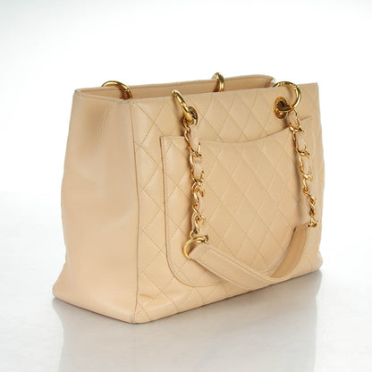 Chanel Caviar Quilted Grand Shopping Tote GST Beige Clair 3 of 7