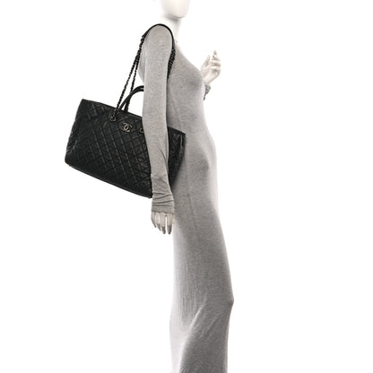 Chanel Caviar Quilted Large Coco Handle Shopping Tote Black 2 of 10