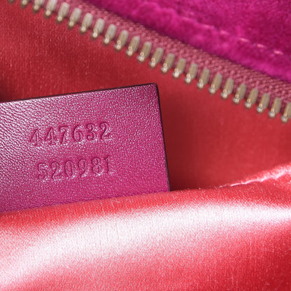 Gucci Velvet Matelasse Small GG Marmont Chain Shoulder Bag Fuchsia Violet Cyclamen 7 of 9