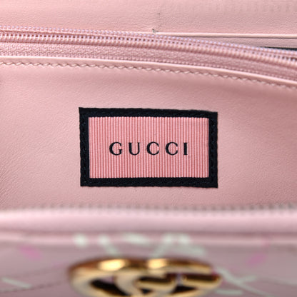 Gucci Calfskin Matelasse GucciGhost GG Marmont Zip Around Wallet Perfect Pink Rosa Ivory 6 of 8