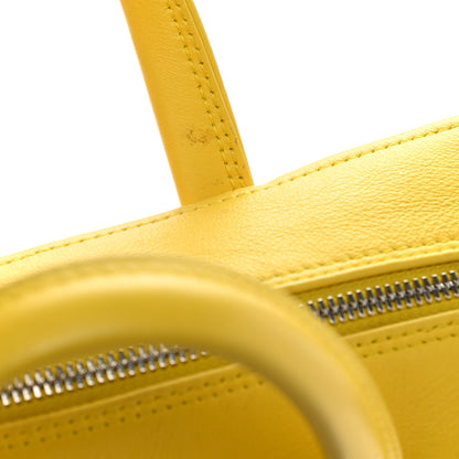 Balenciaga Shiny Day Calfskin Logo S Triangle Duffle Jaune Black 23 of 25