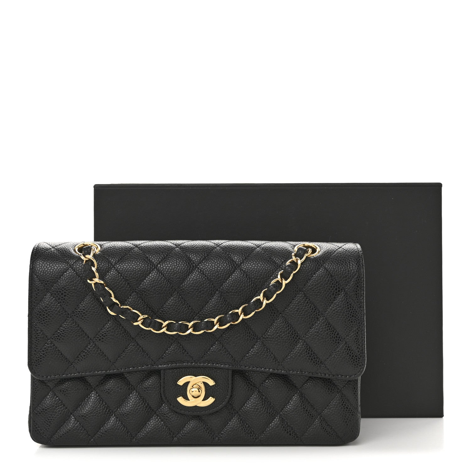 Chanel Caviar Quilted Medium Double Flap Black 11 of 11