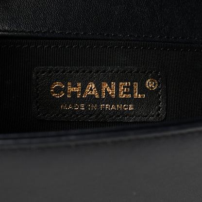 Chanel Lambskin Quilted Boy Flap Clutch Black 6 of 11