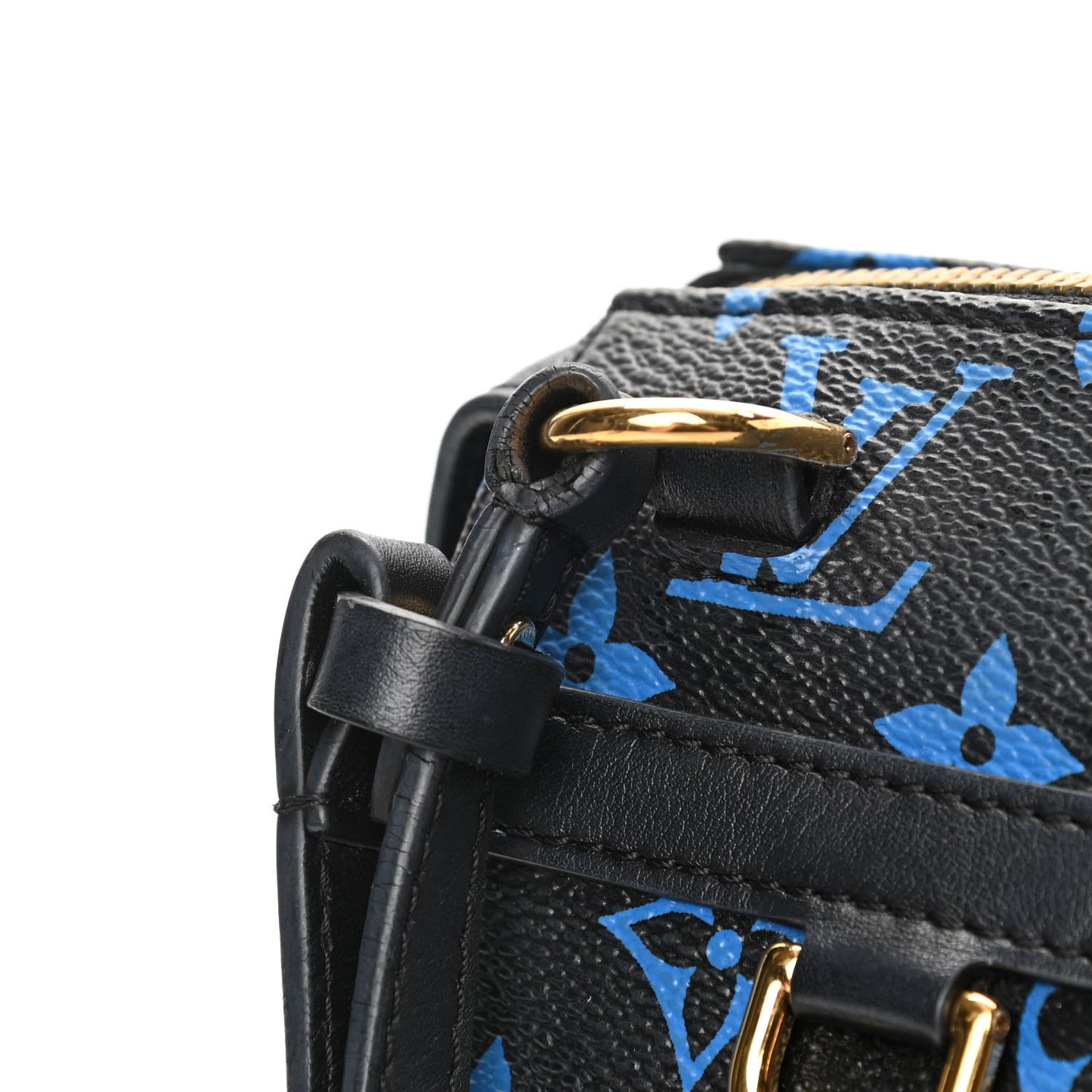 Colored Monogram Speedy Amazon PM Blue Black
