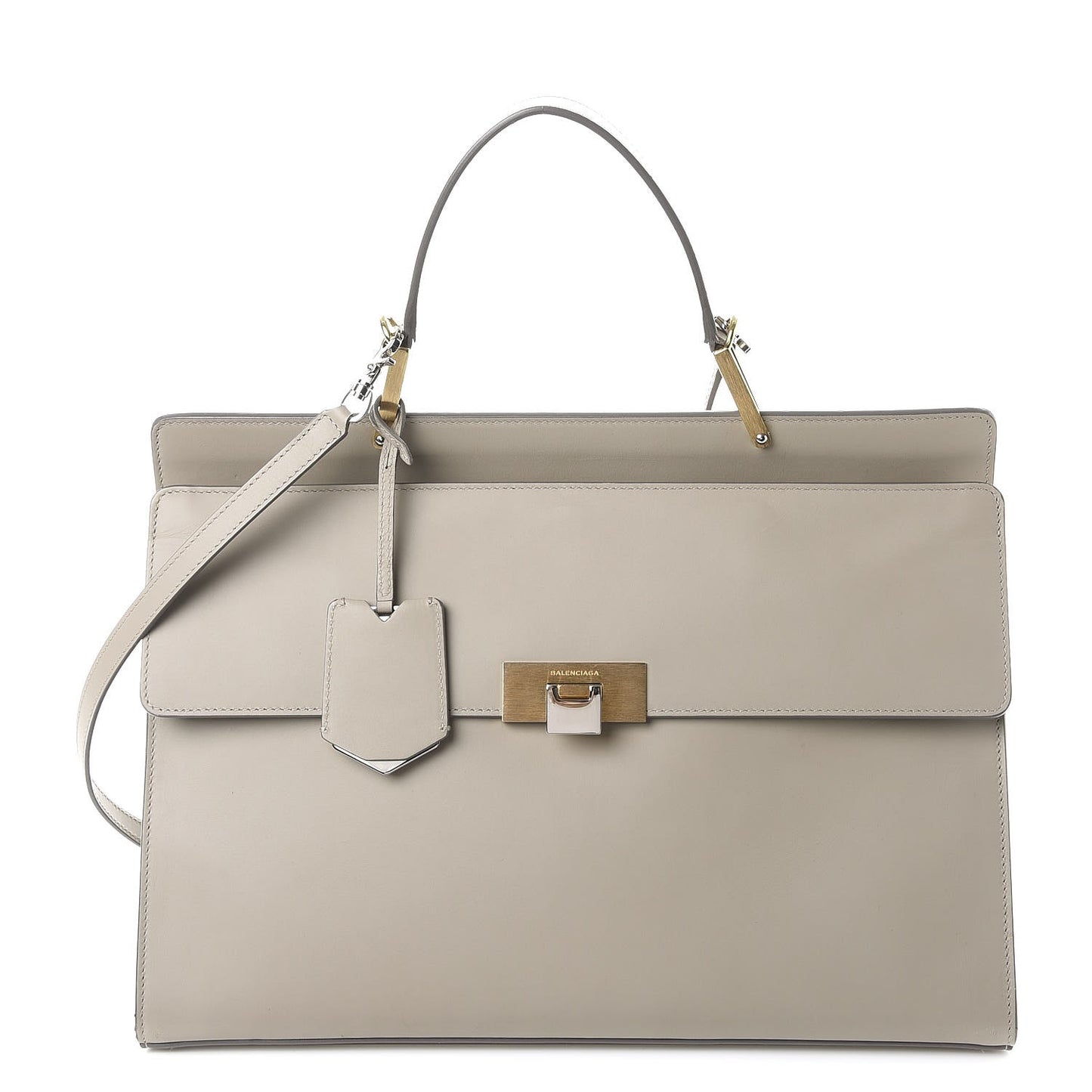 Calfskin Le Dix Zip Cartable Pearl Grey