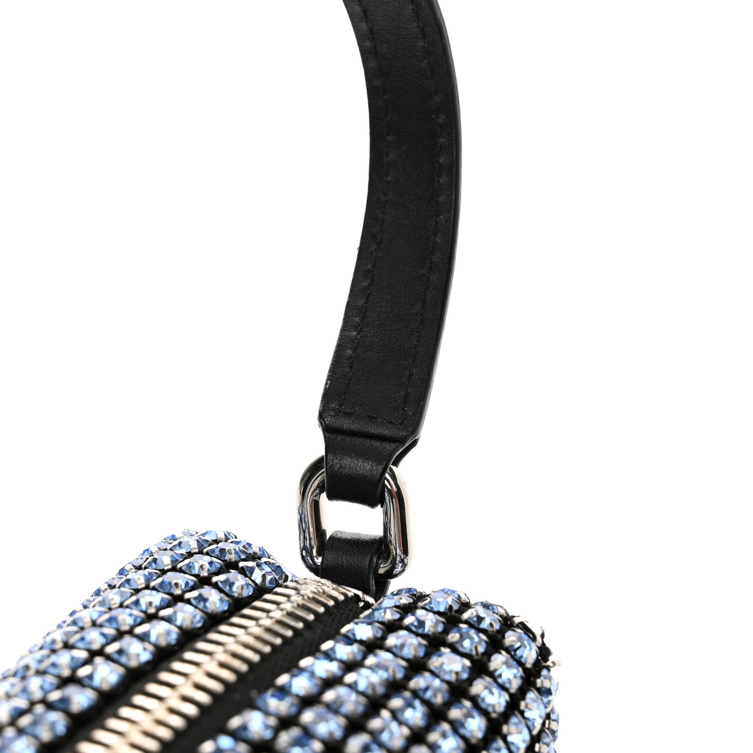 Alexander Wang Mesh Crystal Rhinestone Mini Heiress Pouch Navy 13 of 13
