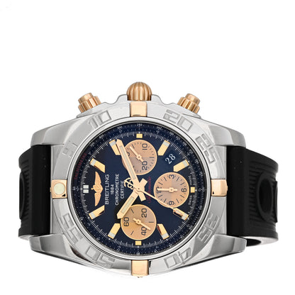 Breitling Stainless Steel 18K Yellow Gold Rubber 44mm Chronomat Automatic Watch Black IB011012/B968 2 of 4