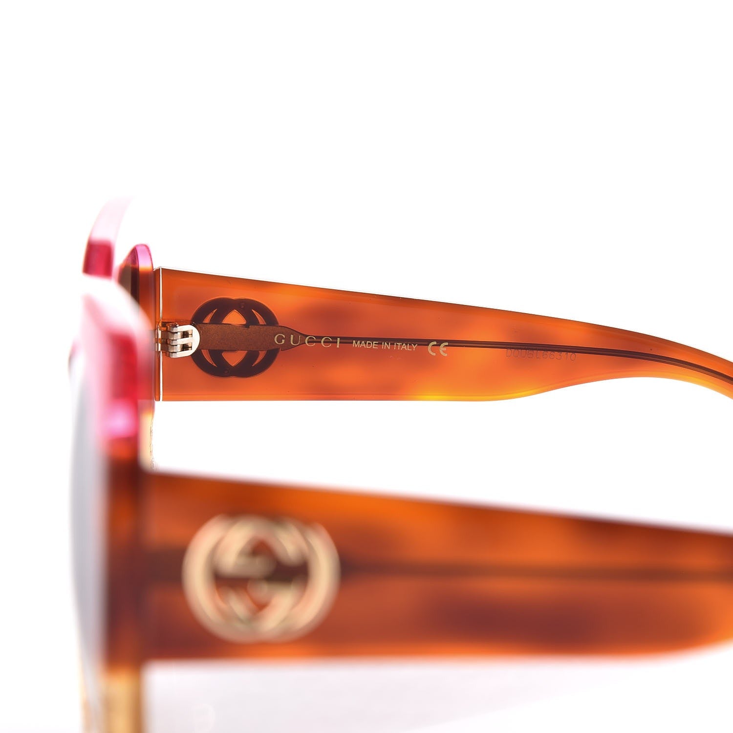 Gucci Square Frame GG0083S Sunglasses Glitter Pink Multi 5 of 8