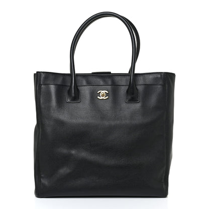 Chanel Calfskin Tall Cerf Tote Black 1 of 16