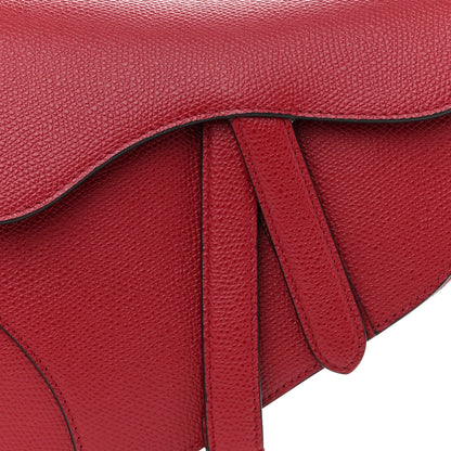 Christian Dior Grained Calfskin Mini Saddle Bag Red 7 of 10