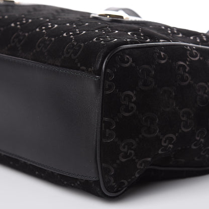 Gucci Guccissima Suede Charmy Boston Black 9 of 11