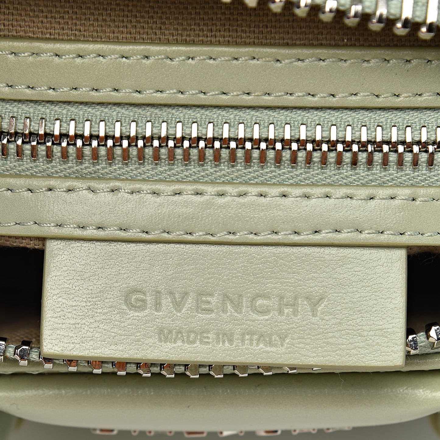 Shiny Lord Calfskin Mini Antigona Aqua Green