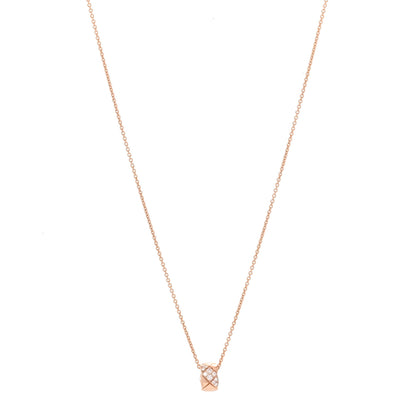 Chanel 18K Beige Gold Diamond Coco Crush Necklace 1 of 5