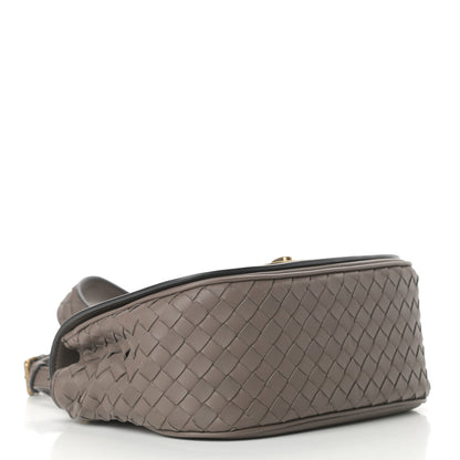 Bottega Veneta Nappa Intrecciato BV Luna Shoulder Bag New Steel 4 of 11