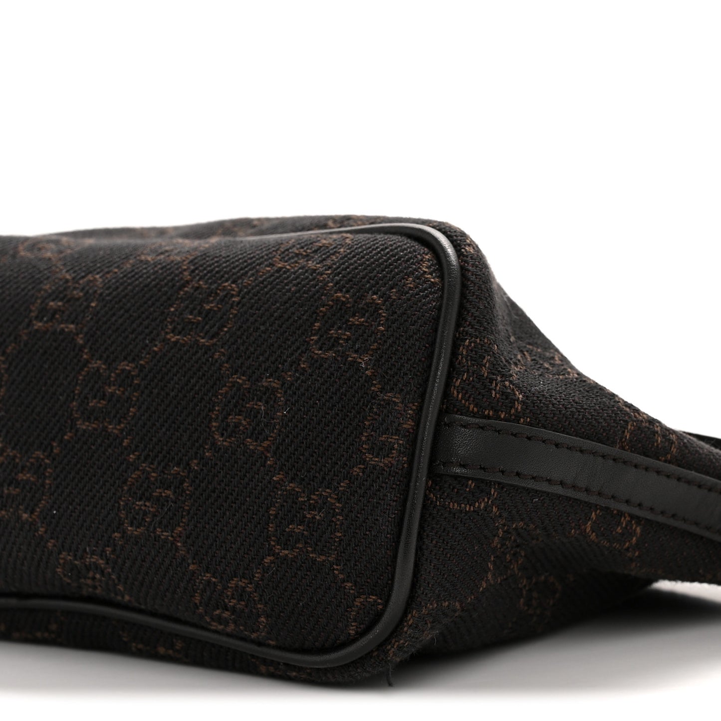 Denim Monogram Boat Pochette Dark Brown