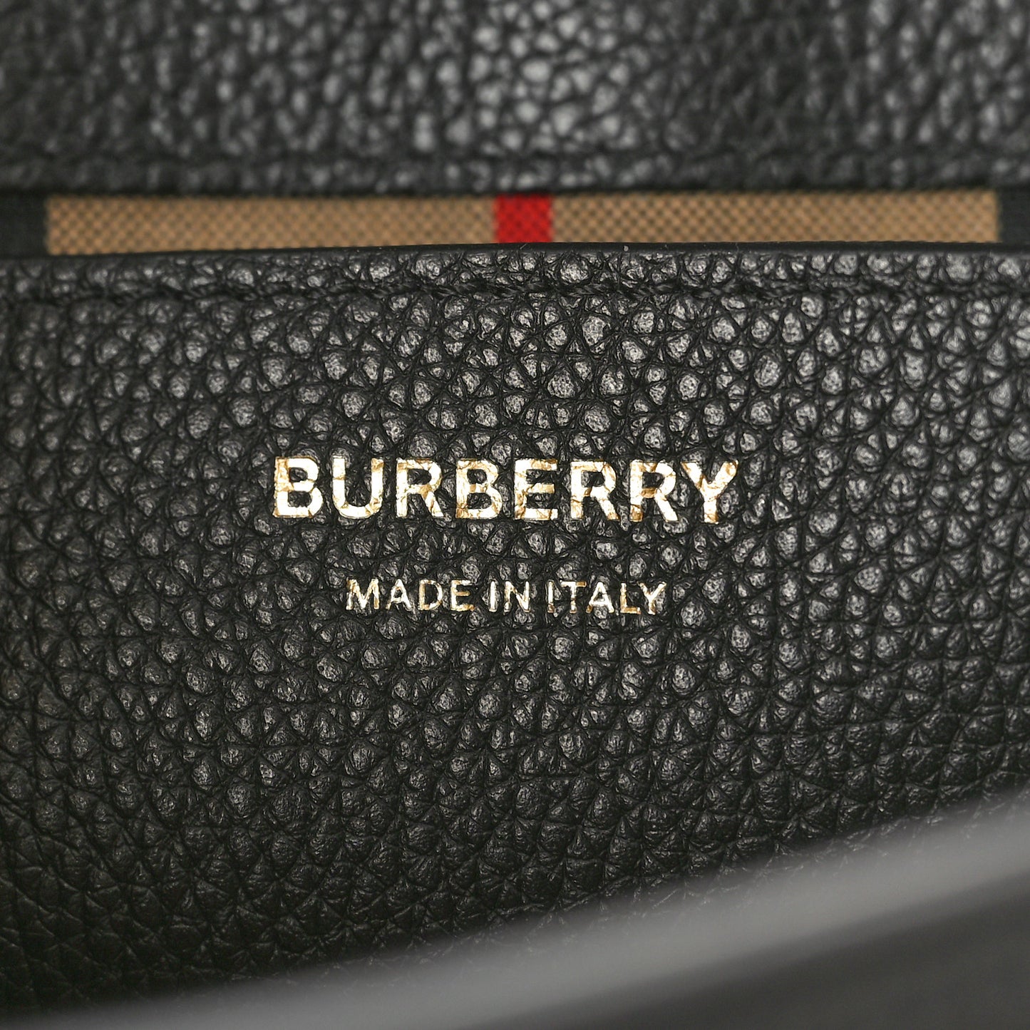 Grainy Calfskin Vintage Check Note Crossbody Bag Black
