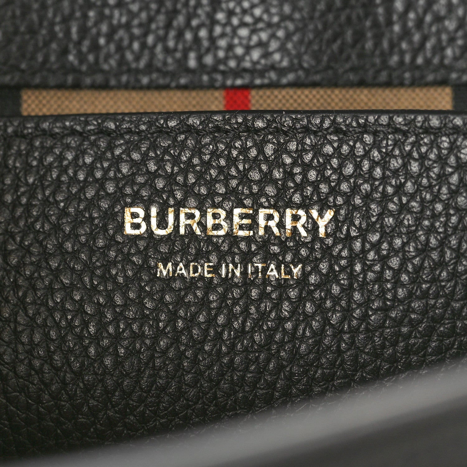 Burberry Grainy Calfskin Vintage Check Note Crossbody Bag Black 5 of 9