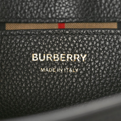Burberry Grainy Calfskin Vintage Check Note Crossbody Bag Black 5 of 9