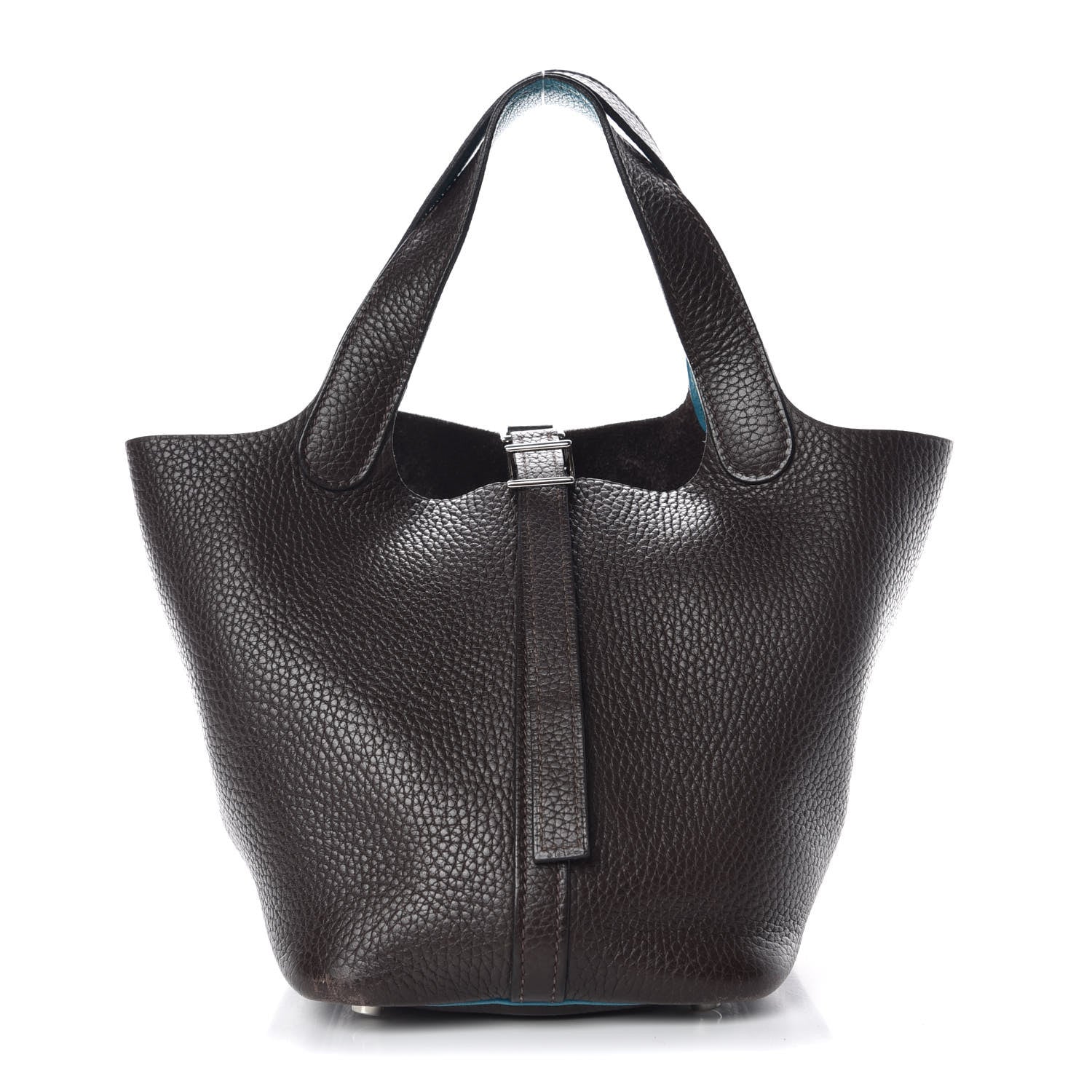 Hermes Taurillon Clemence Picotin 18 PM Ebene Bleu Paon 1 of 11