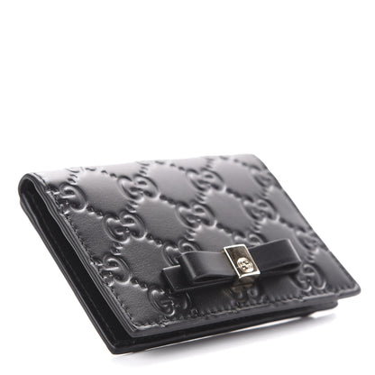 Gucci Guccissima Bow Train Pass Case Black 4 of 6