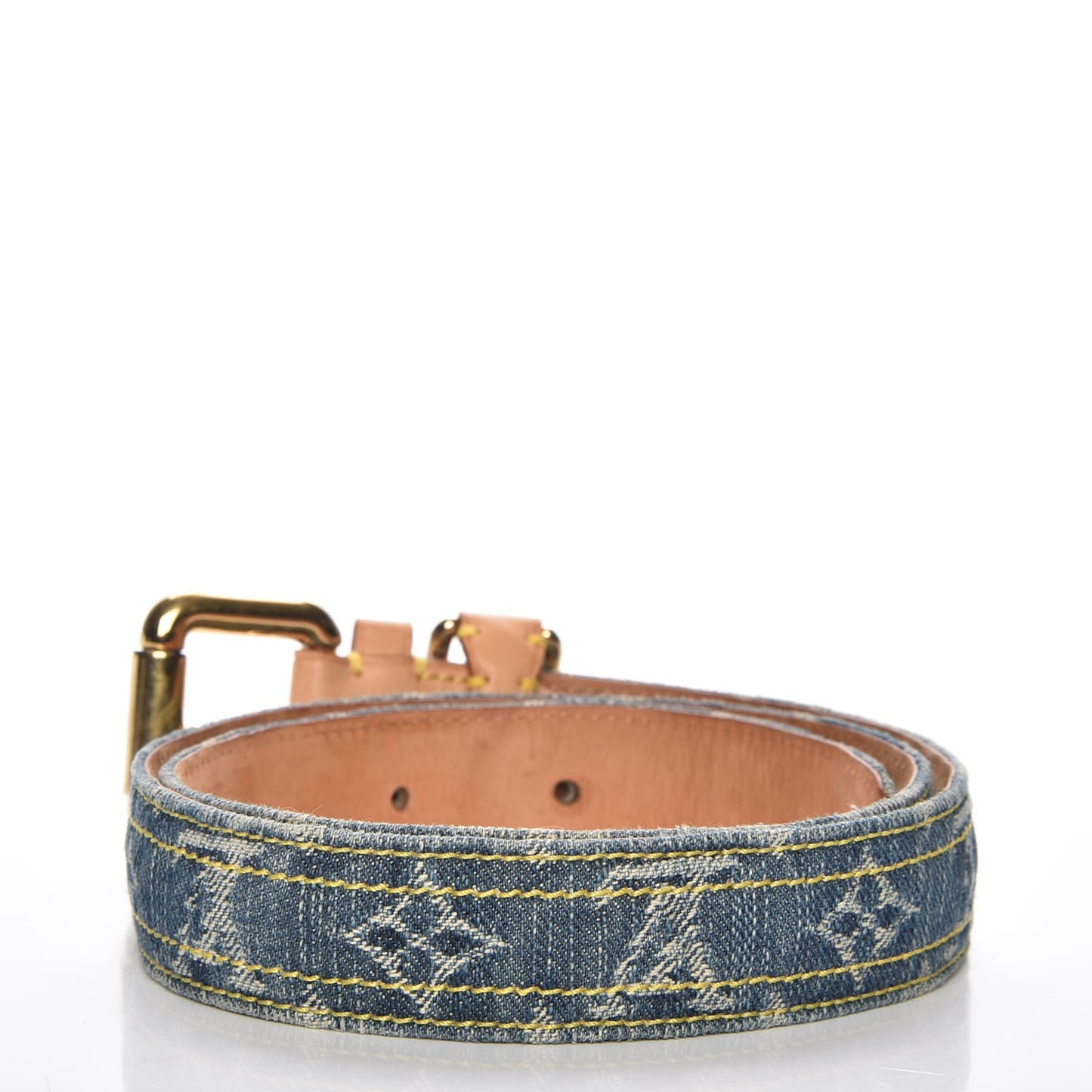Monogram Denim Belt 80 32 Blue