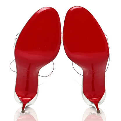 Christian Louboutin Specchio PVC Just Nothing 85 Slide Sandals 41 Silver 5 of 8