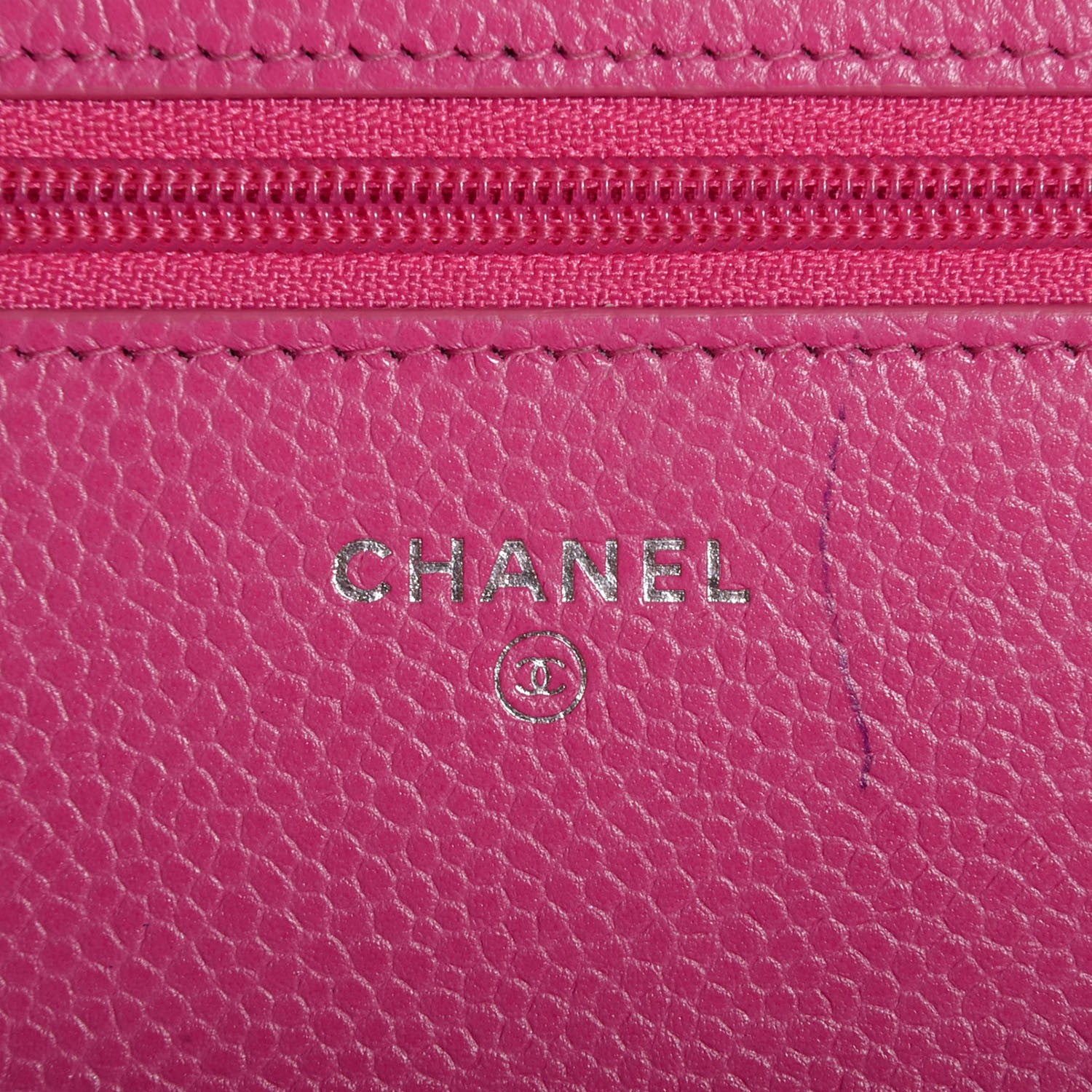 Chanel Caviar Quilted Wallet On Chain WOC Dark Pink 6 of 8