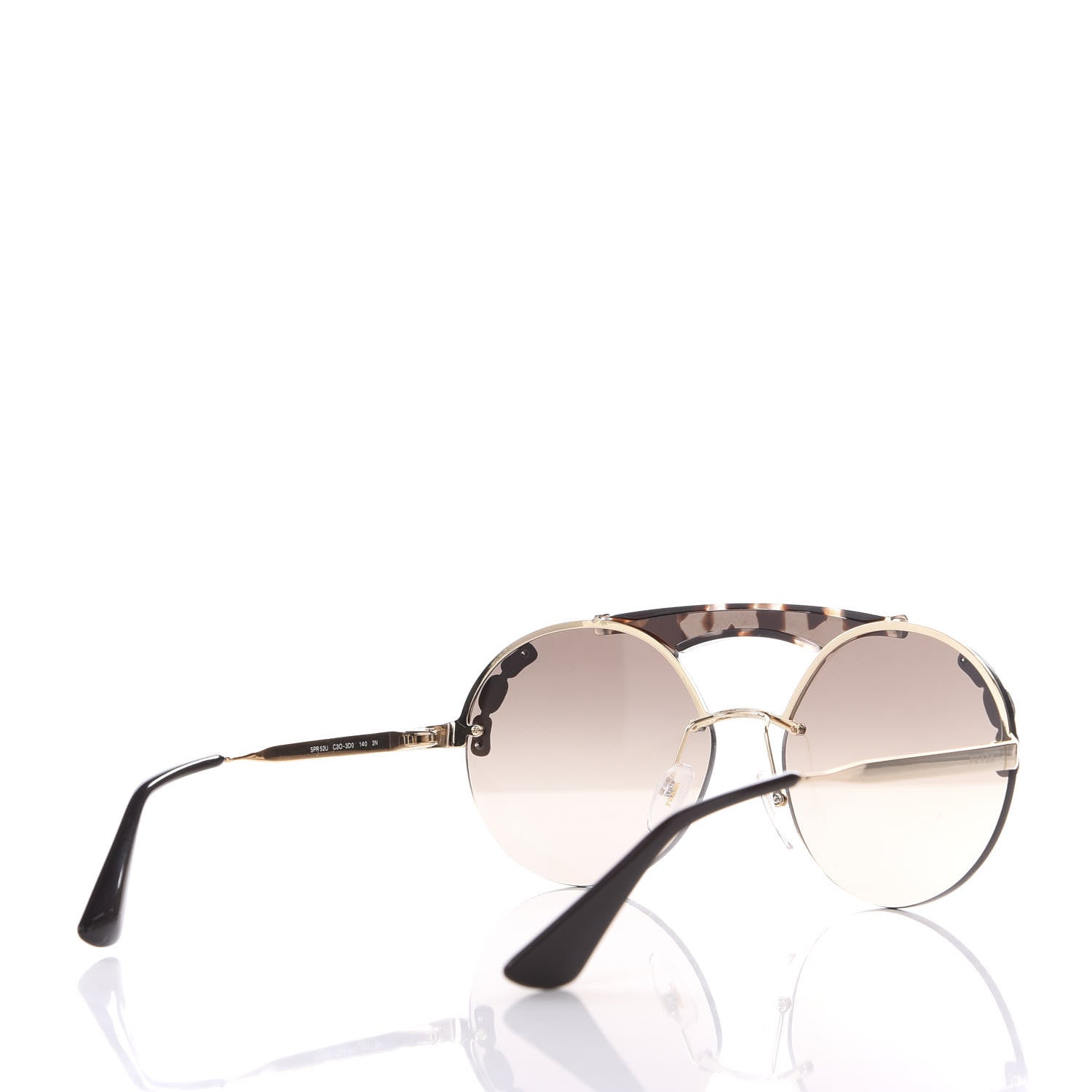 Prada Crystal Ornate Sunglasses SPR52U Havana 4 of 8