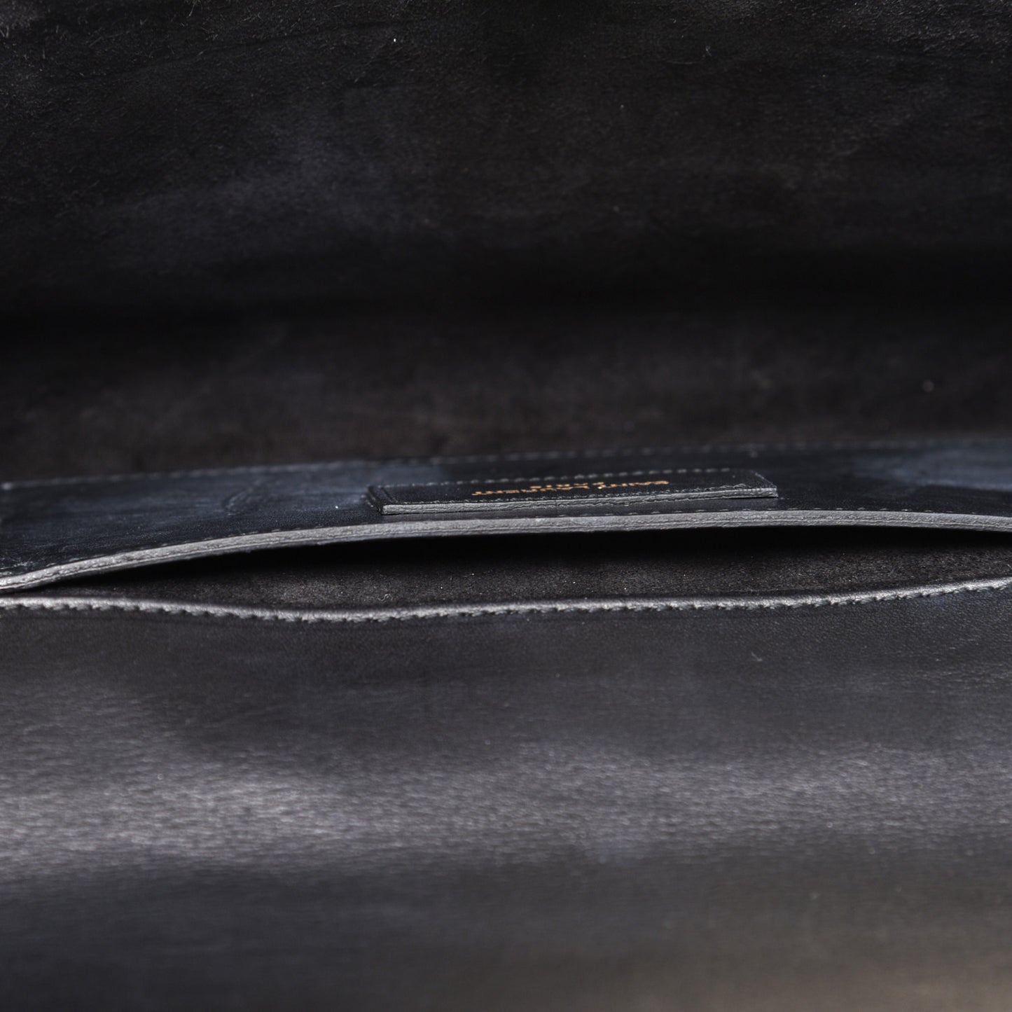 Calfskin Lutetia Flap Clutch Black