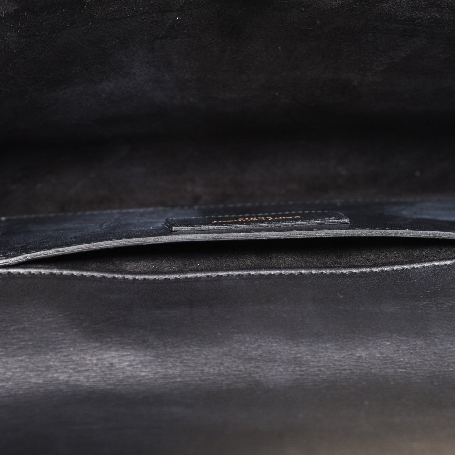Saint Laurent Calfskin Lutetia Flap Clutch Black 5 of 13