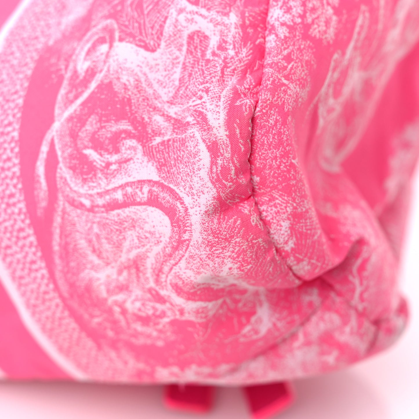Technical Fabric Embroidered Toile De Jouy DiorTravel Pouch Fuchsia