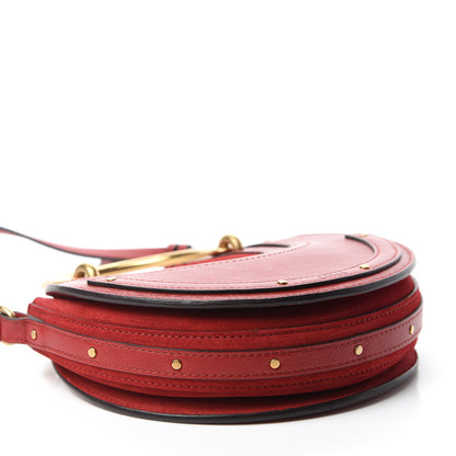 Chloe Calfskin Suede Small Pixie Bag Dahlia Red 4 of 10