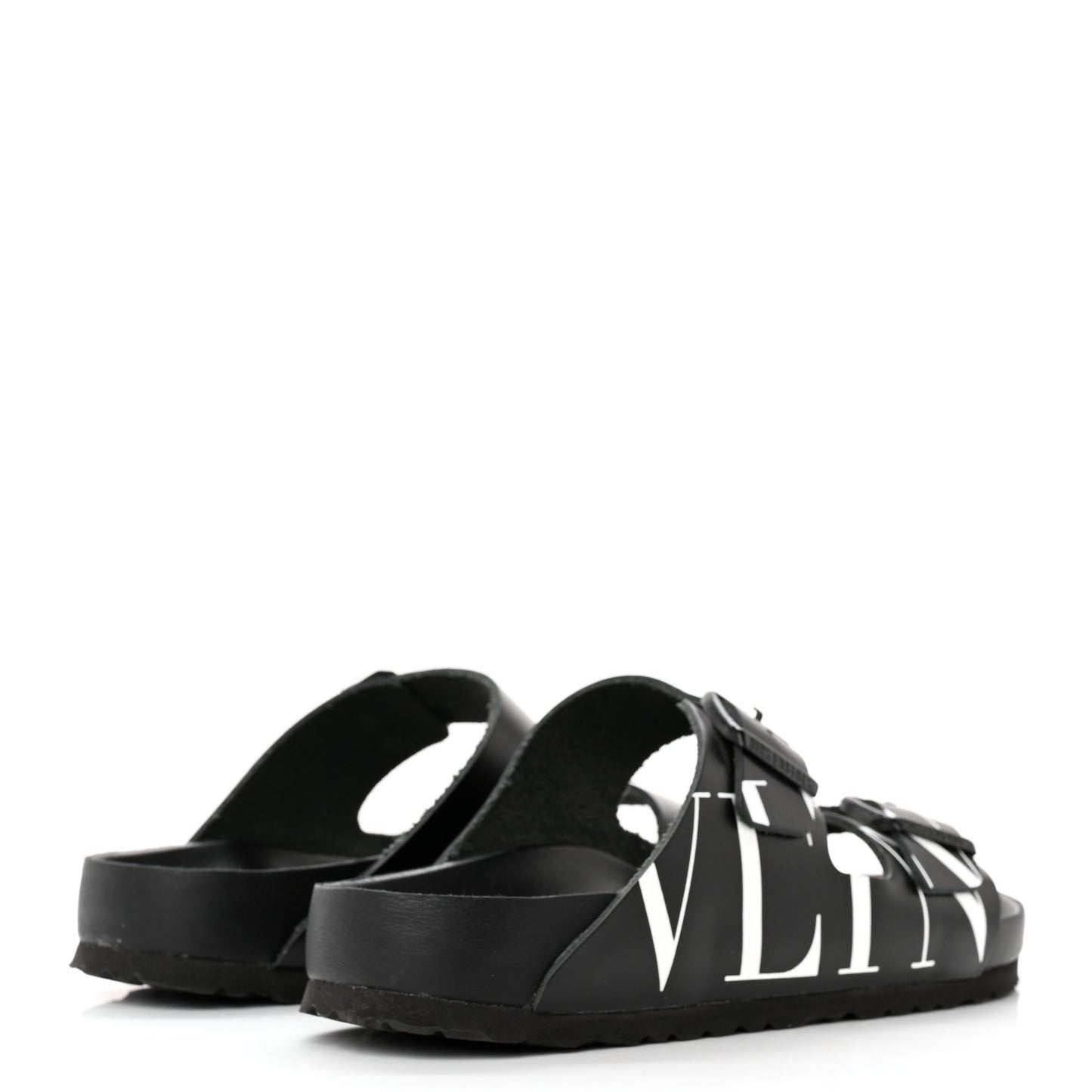 Calfskin VLTN Birkenstock Slide Sandals 43 Black
