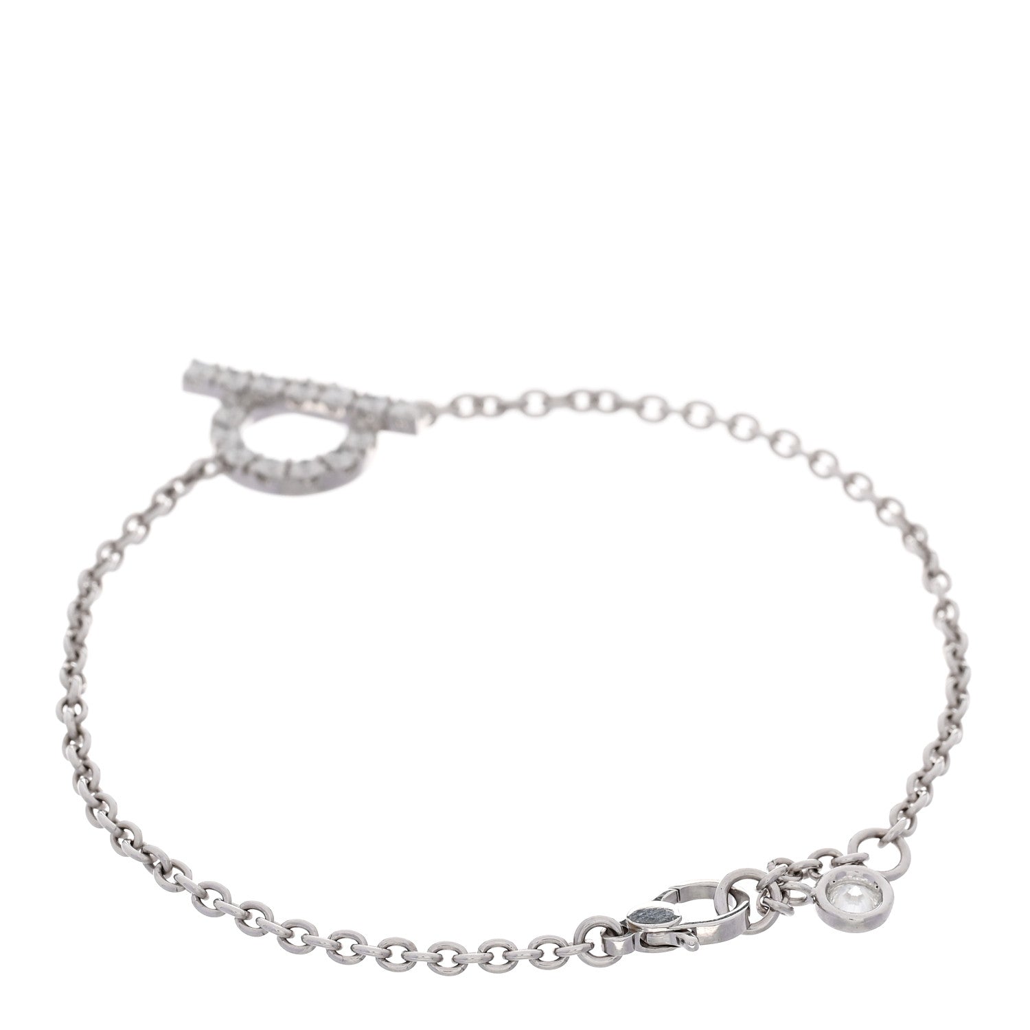 Hermes 18K White Gold Diamond Finesse Bracelet SH 2 of 3