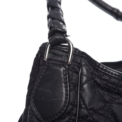 Christian Dior Satin Cannage Charming Hobo Black 9 of 13