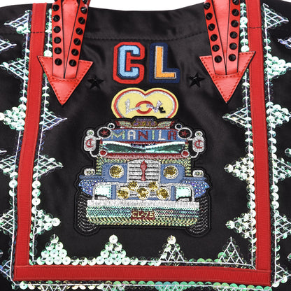 Christian Louboutin Satin Embellished Manilacaba Tote Multicolor 9 of 9