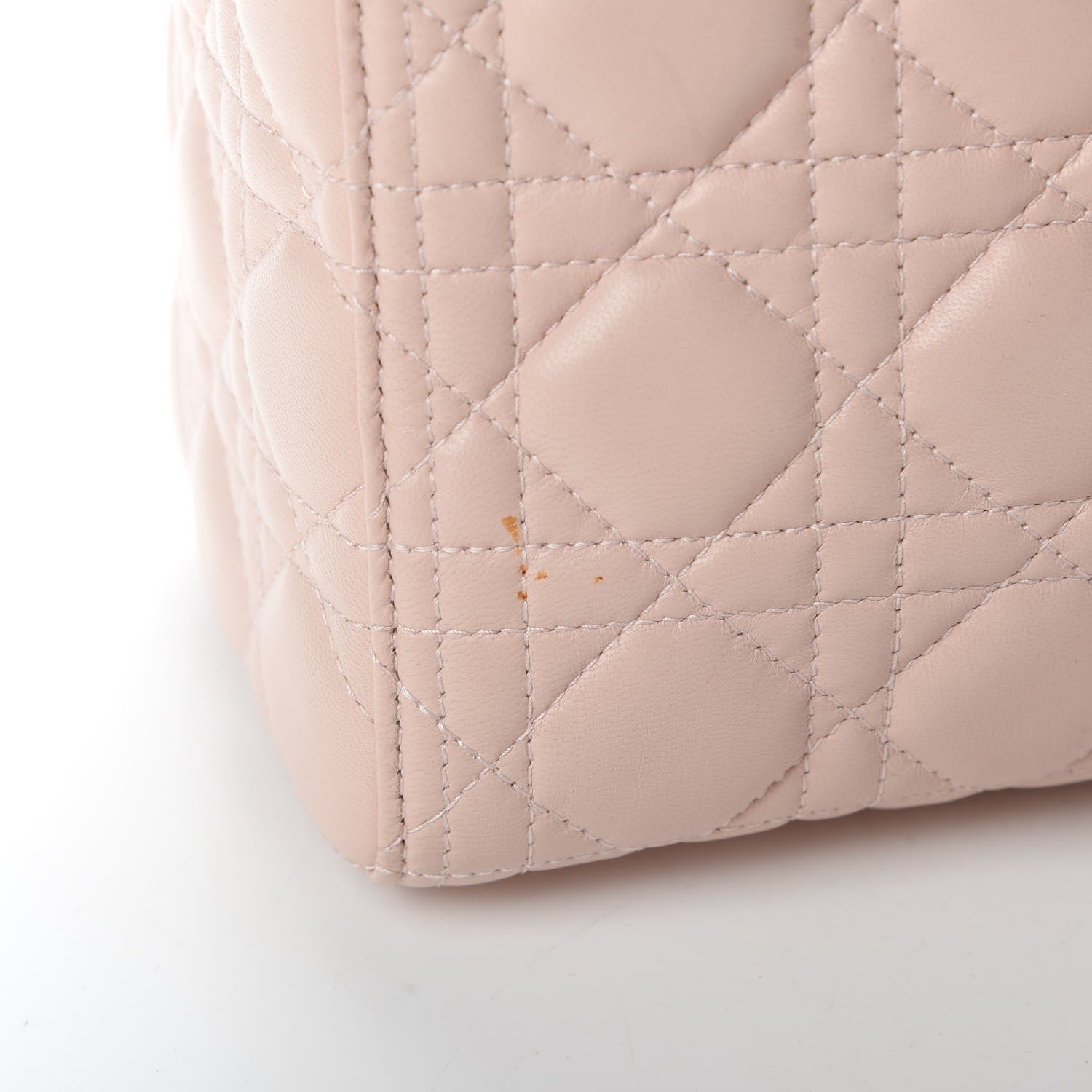Christian Dior Lambskin Cannage Large Lady Dior Rose Poudre 14 of 14