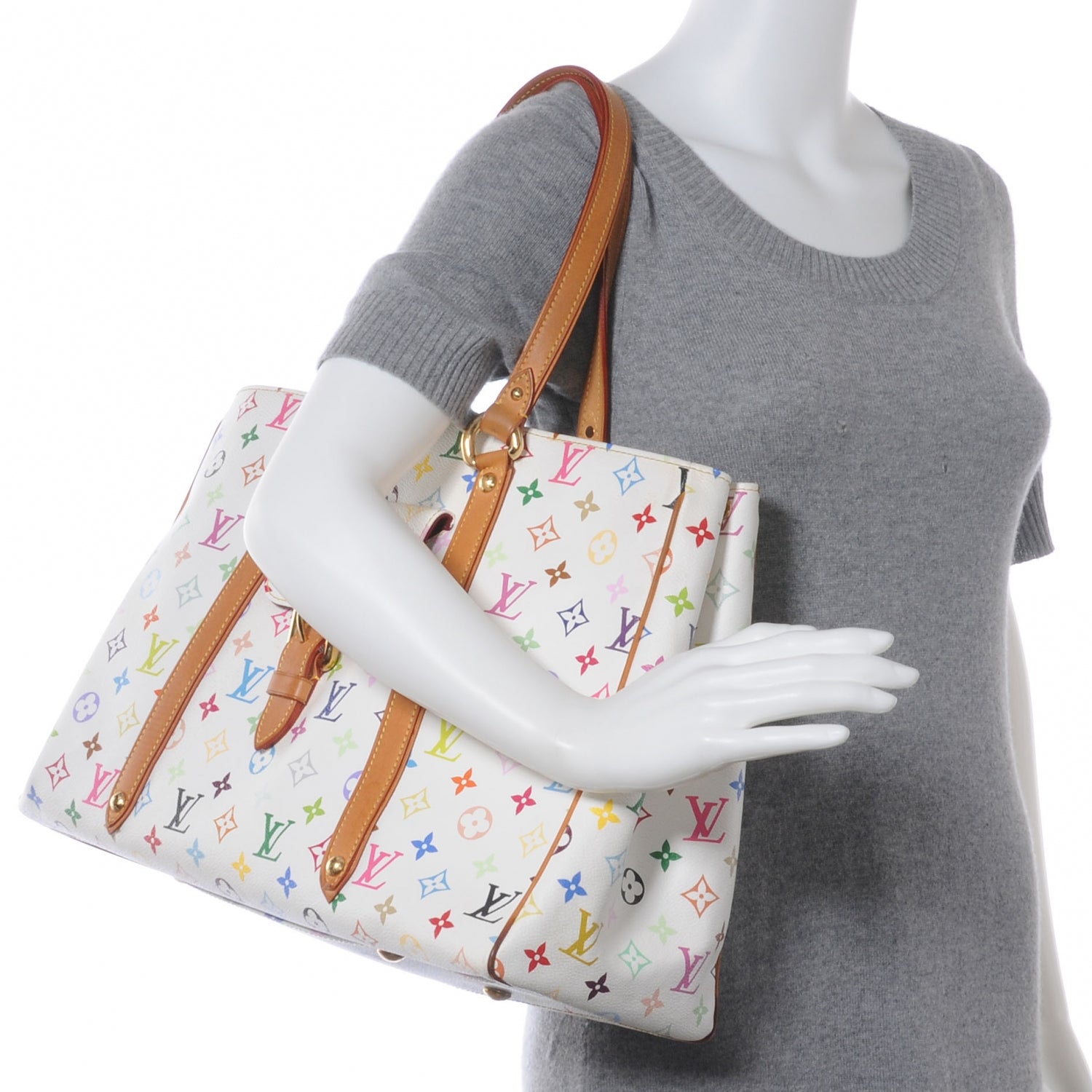 Louis Vuitton Monogram Multicolor Aurelia GM White 2 of 7