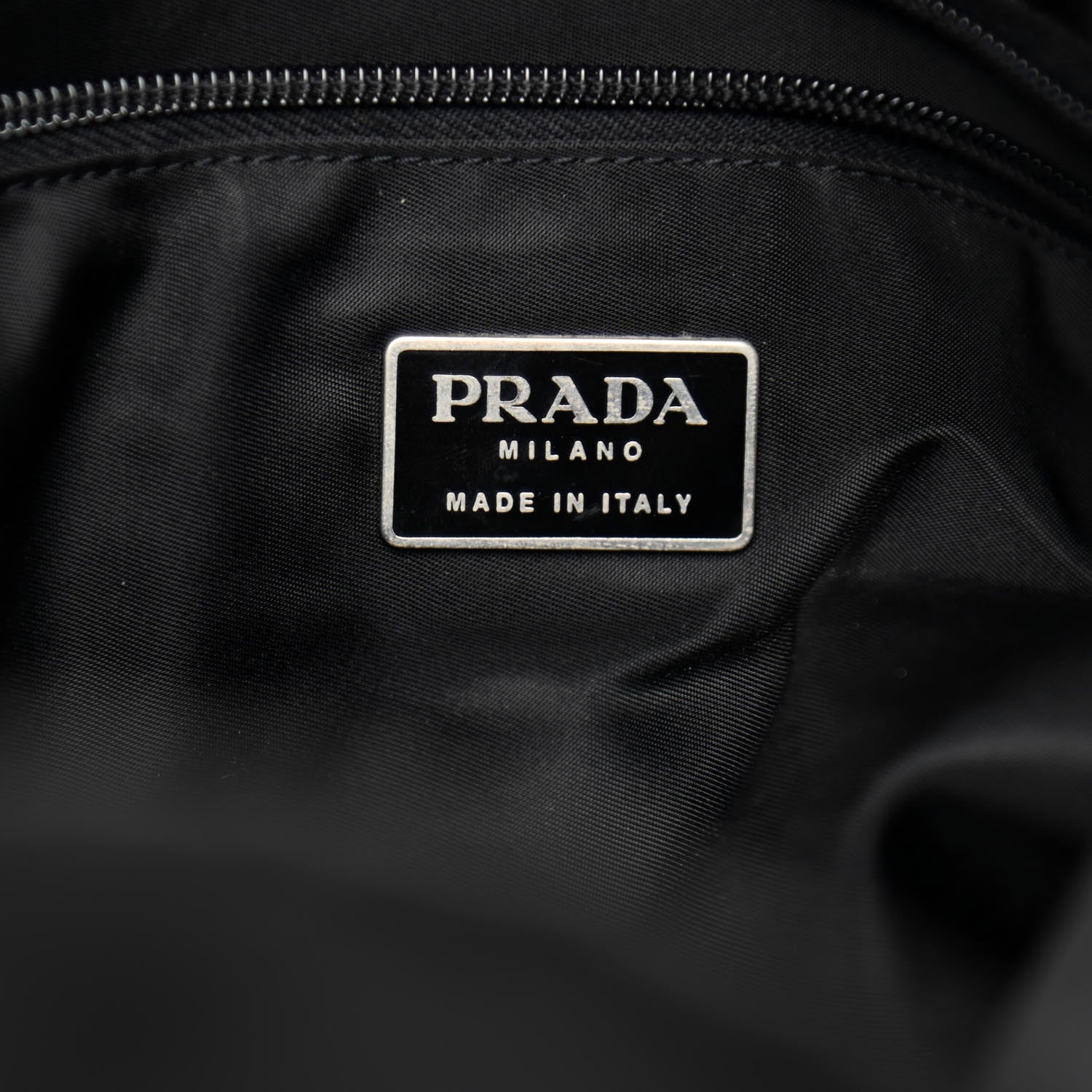 Prada Nylon Vela Shoulder Bag Black 6 of 10