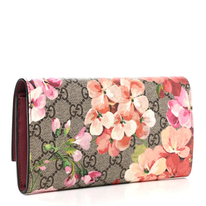 Gucci GG Supreme Monogram Blooms Continental Wallet Beige Multicolor Dry Rose 3 of 7