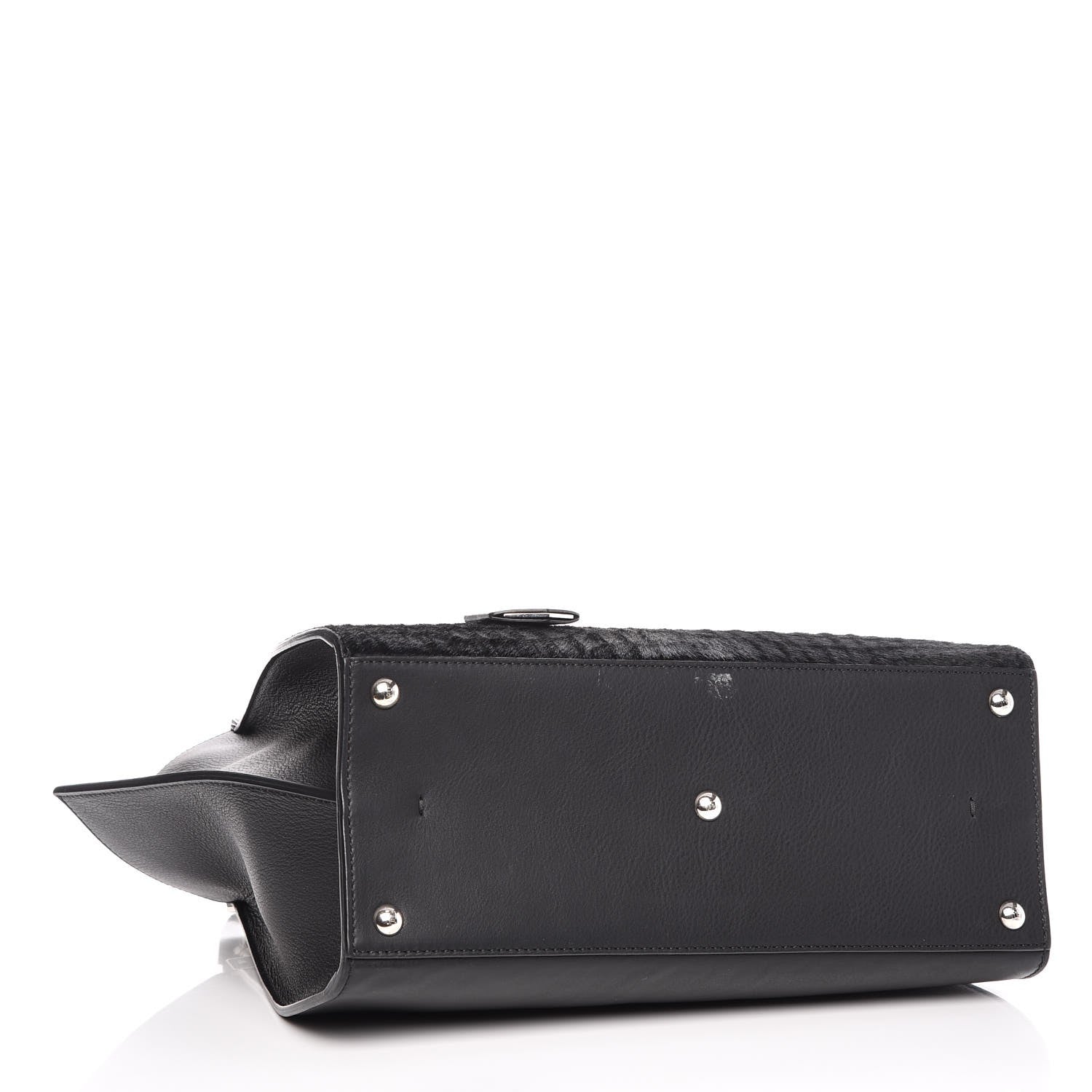 Fendi Vitello Pelo Flamingo Crocodile Embossed Petite 3Jours Tote