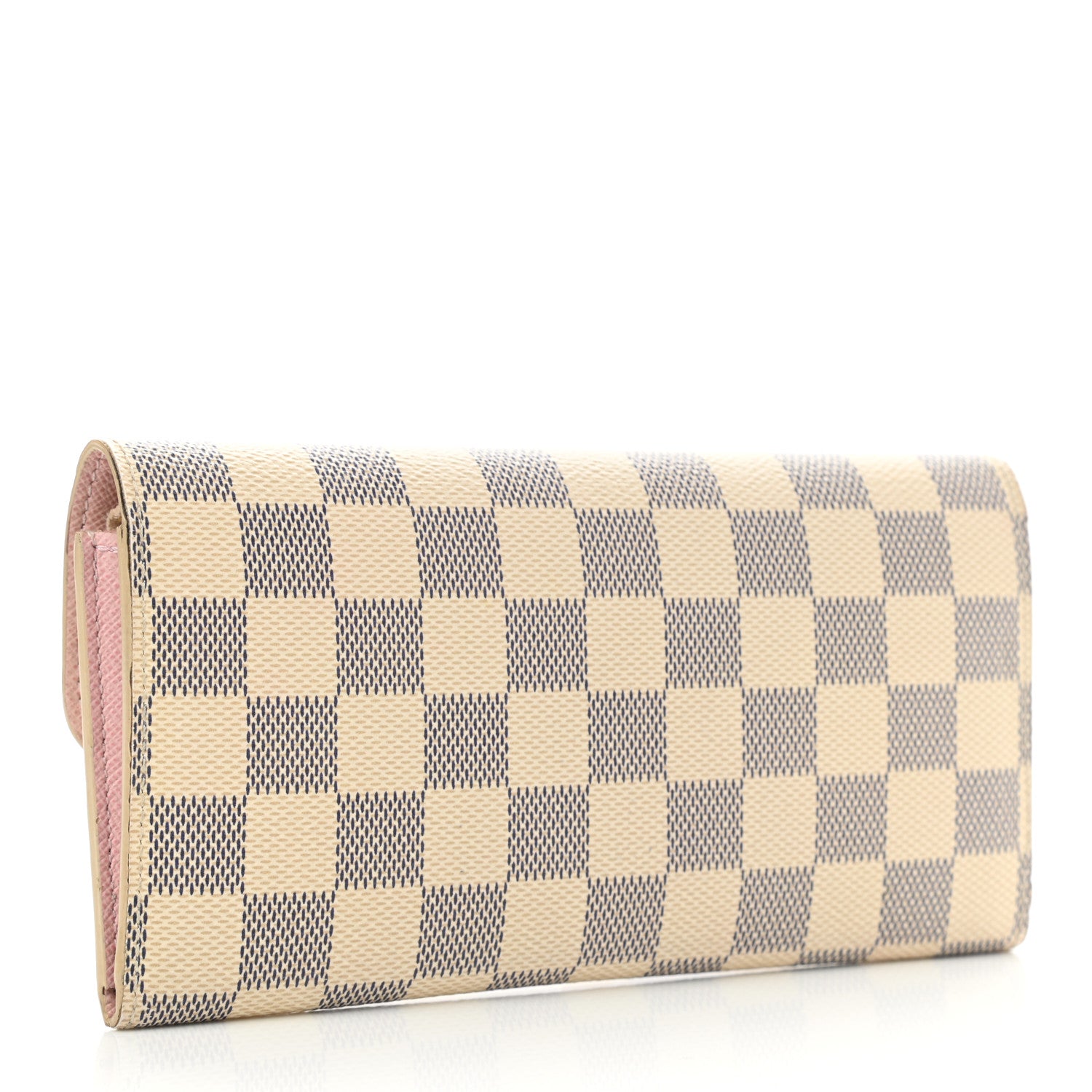Louis Vuitton Damier Azur Emilie Wallet Rose Ballerine 3 of 10