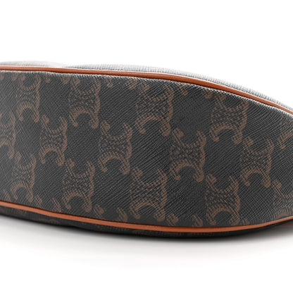 Celine Triomphe Canvas Calfskin Ava Shoulder Bag Tan 10 of 10