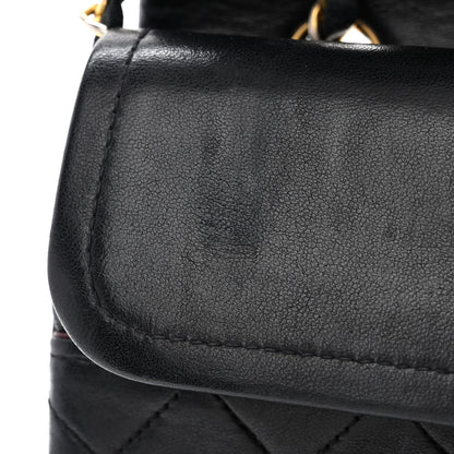 Chanel Lambskin Quilted Medium Double Flap Black 14 of 15