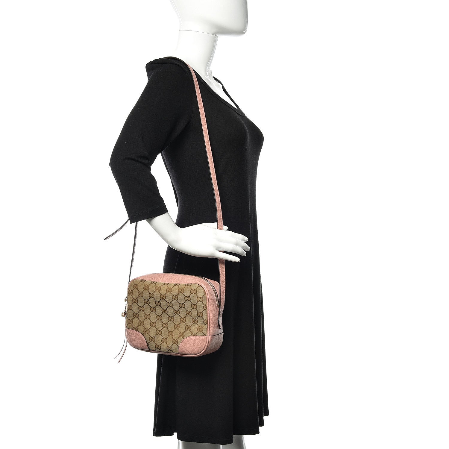 Gucci Monogram Mini Bree Messenger Bag Beige Soft Pink 2 of 10