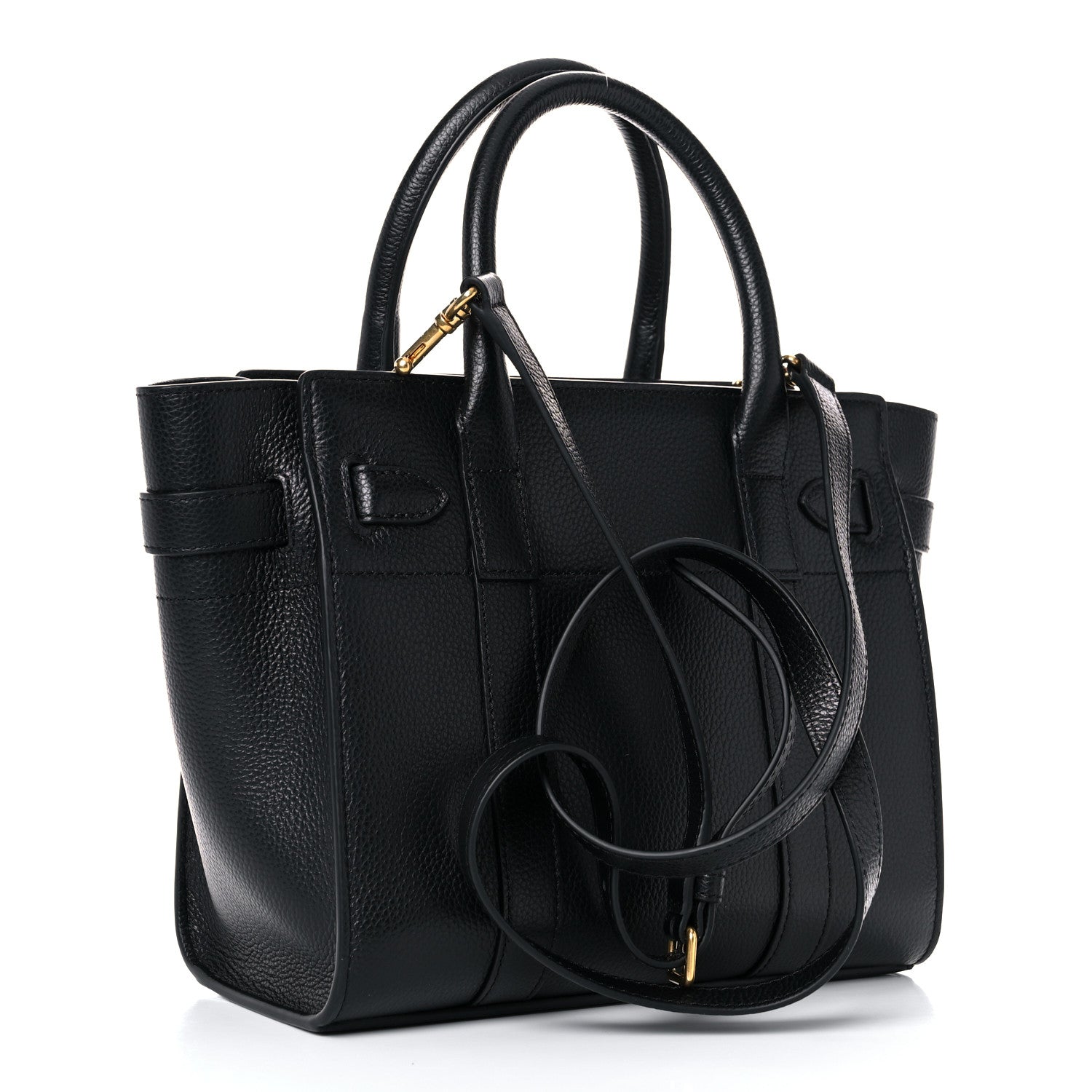 Mulberry Small Classic Grain Mini Zipped Bayswater Black 3 of 13