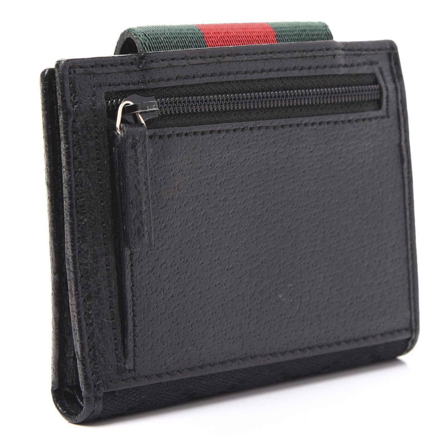 Monogram Web French Flap Wallet Black