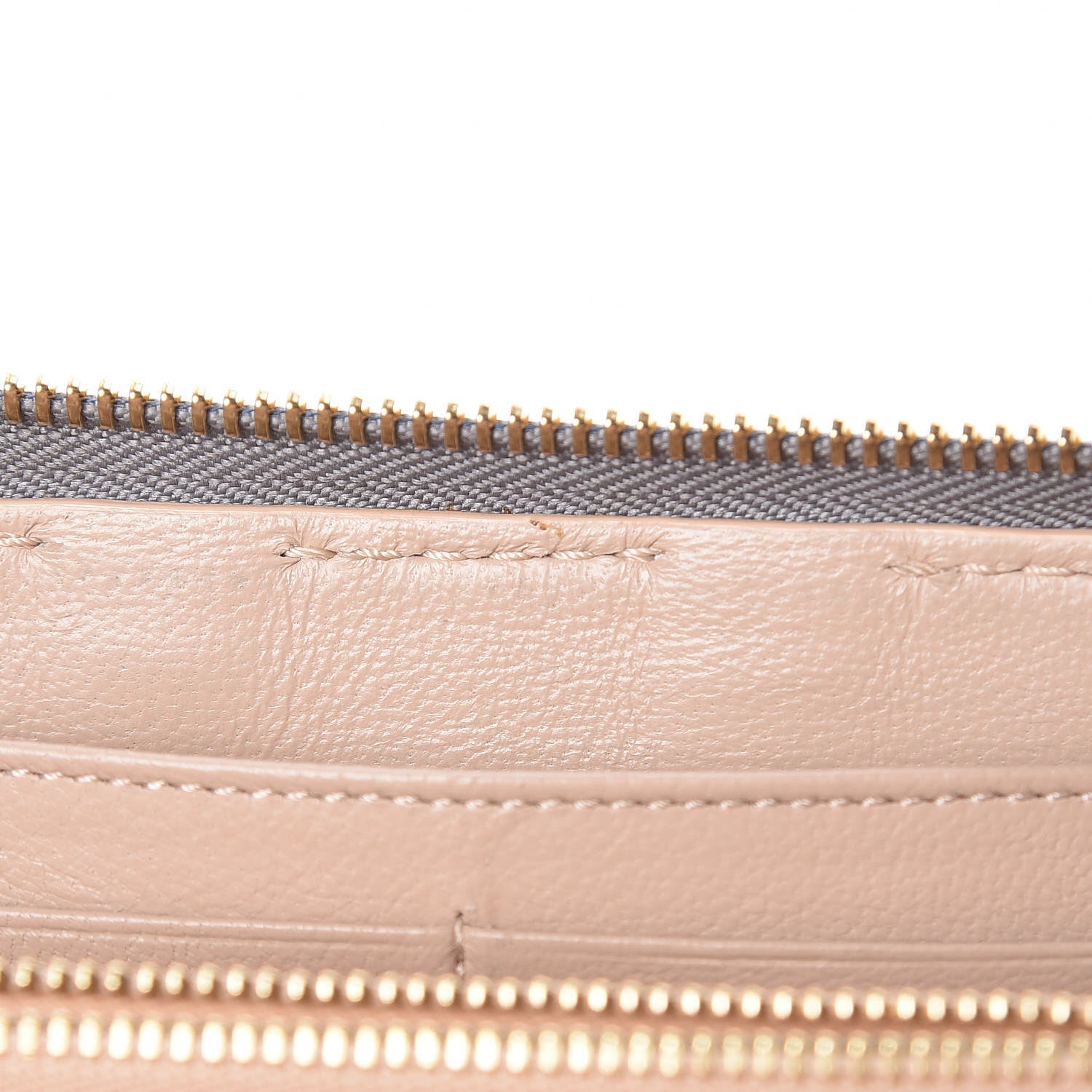 Chloe Calfskin Marcie Long Zip Around Wallet Cashmere Grey 9 of 13